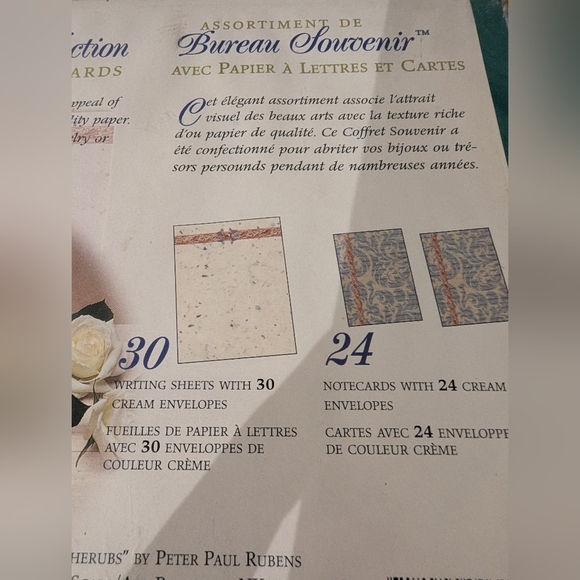 Vintage Cherub Stationery Box with 108 Cards, Sheets & Envelopes - Picture 5 of 6